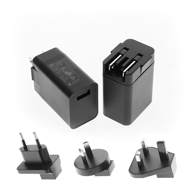 Interchangeable Type 5V 2500mA Wall Charger Block