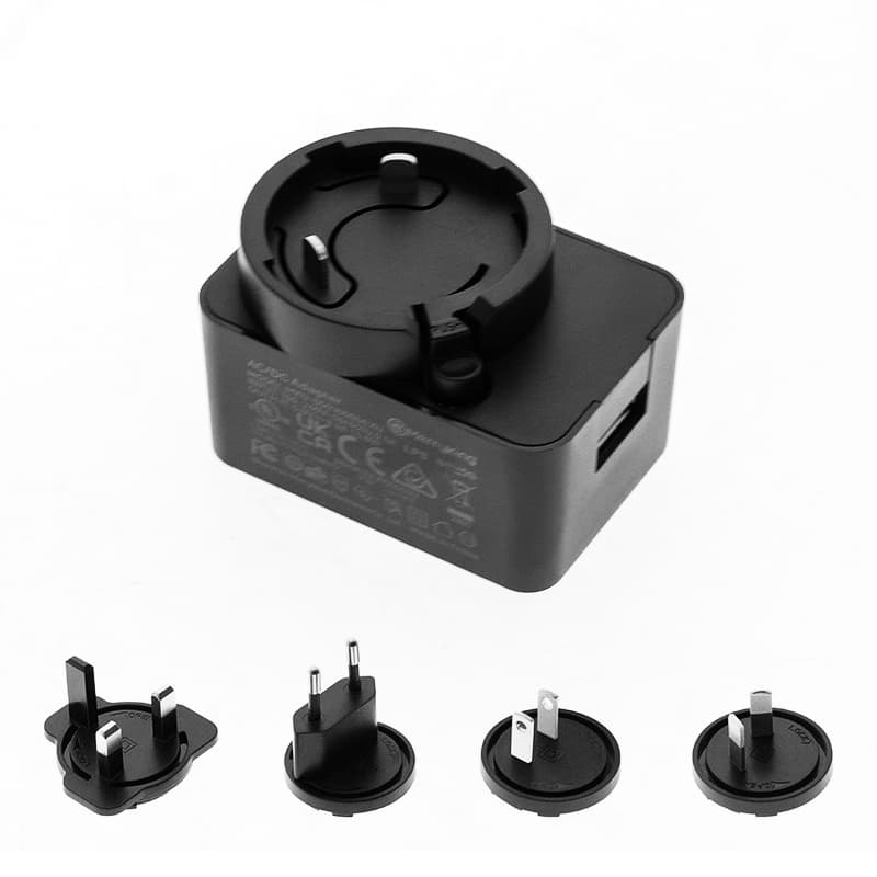 Interchangeable USB Power Adapter DC 5V 2A Output